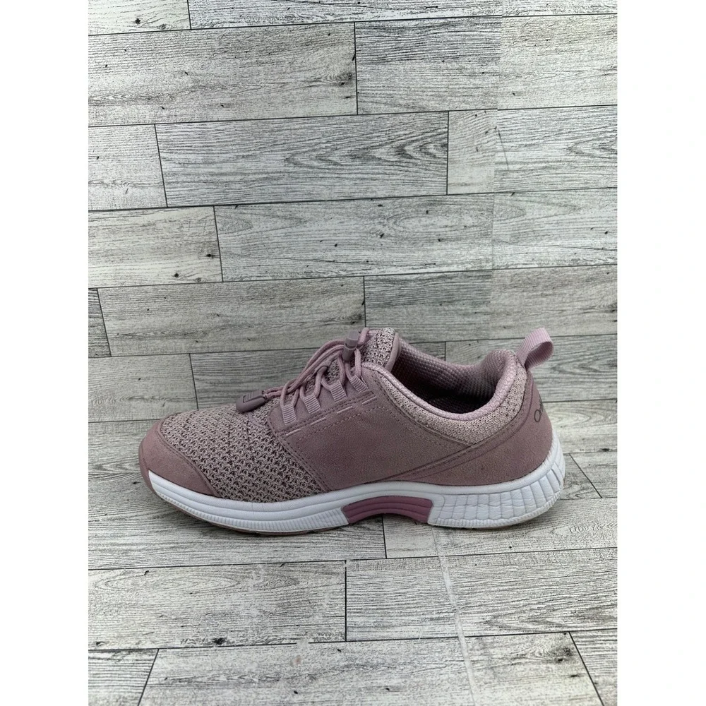 Orthofeet 846 Women 9 B Medium Mauve Pink Mesh Bungee‎ Athletic Sneakers